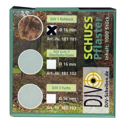 DJV Schusspflaster braun Rehbock/Hirsch