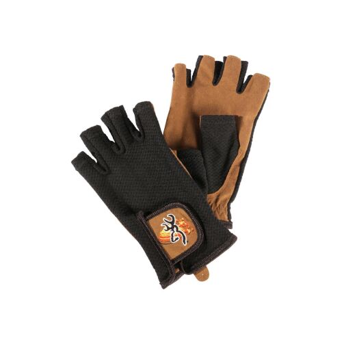 Browning Mesh Back half Shooting Gloves Tan Black