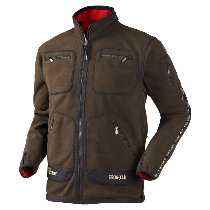 Hrkila Kamko Fleecejacke Brown/Red 5XL