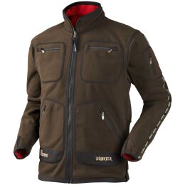Hrkila Kamko Fleecejacke Brown/Red 5XL