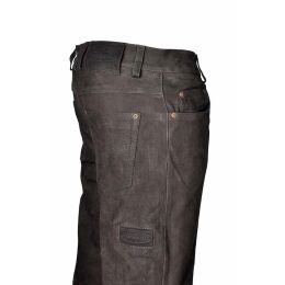 Hubertus Lederhose 5 Pocket dunkel braun