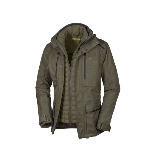 Blaser Herren Jacke Pius Hybrid 2 in 1 Moos Mélange XL