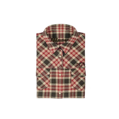 Blaser Flanell Damen Bluse braun-rot kariert