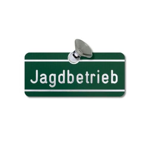 Autoschild "Jagdbetrieb" Aluminium