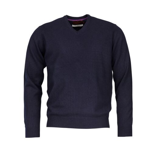 Laksen Pullover Yates V-Ausschnitt Deepsea