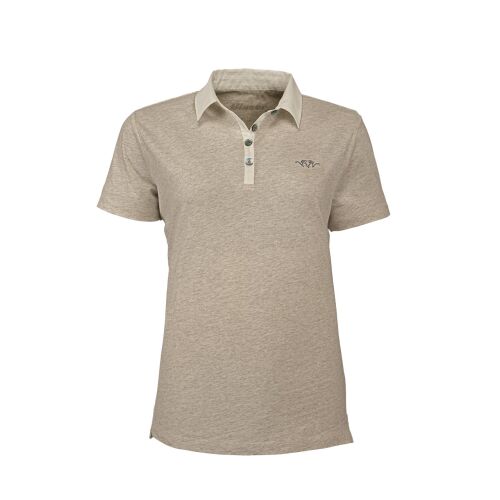 Blaser Polo Hemd Damen beige mélange