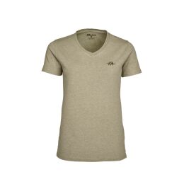Blaser V-T-Shirt Damen beige mélange