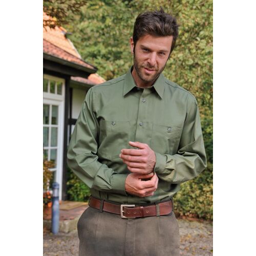 Hubertus Jagdhemd Uni Classic Langarm 47