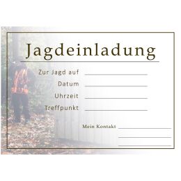 Jagdeinladung Jagdhornbl&auml;ser a 10 Stk