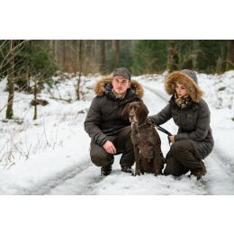Blaser Vintage Daunen Parka Damen braun m&eacute;lange 40
