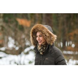 Blaser Vintage Daunen Parka Damen braun m&eacute;lange 40
