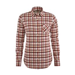 Blaser Damen BluseTwill bordeaux/natur/braun kariert 40