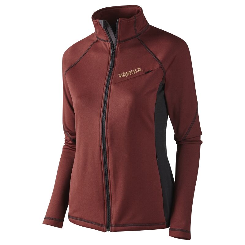 Hrkila Vestmar Hybrid Lady Fleecejacke Syrah red melange XXL