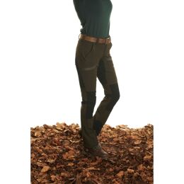 Hubertus Damen Jagd Hose Stretch EMMA Oliv/Schwarz 44