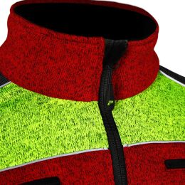 PSS X-Treme Arctic Faserstrickjacke rot/gelb M