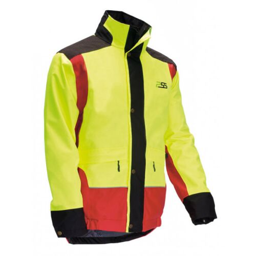 PSS X-Treme Rain Durchgehjacke rot/gelb