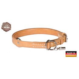 AKAH W&uuml;rge Halsband mit Begrenzung aus Fahlleder 30