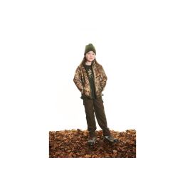 Hubertus Kinder Fleece Wende Jacke Camouflage/Braun 128
