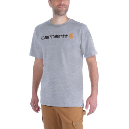 Carhartt Herren T-Shirt Core Logo S/S Heather Grau S