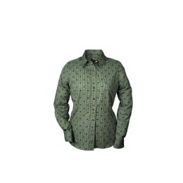 Hubertus Damen Jagd Bluse mit Hirschmotiven oliv