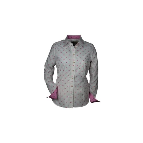 Hubertus Damen Jagd Bluse mit Hirschmotiven weiß 34