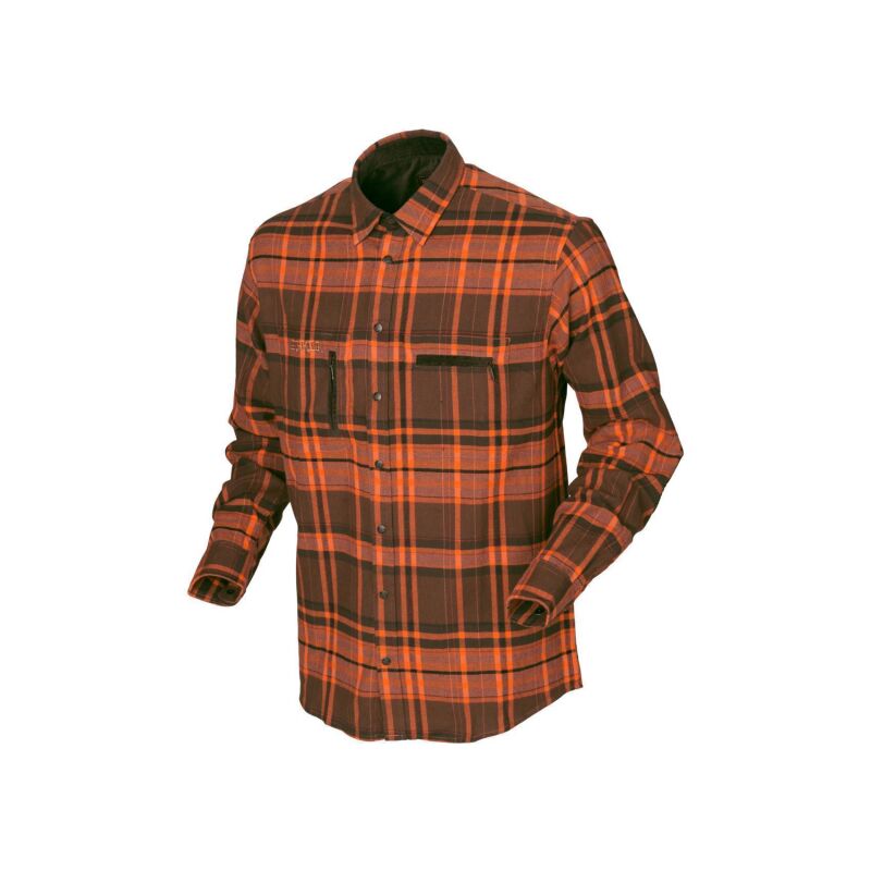 Hrkila Eide Hemd Herren Orange check 3XL