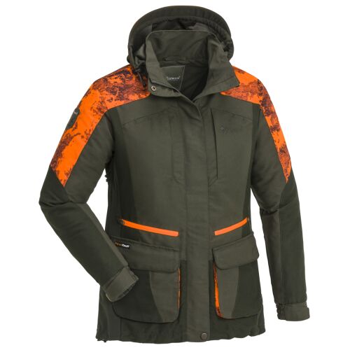 Pinewood Jagdjacke Damen Forest Camou Mossgreen / Strate Blaze