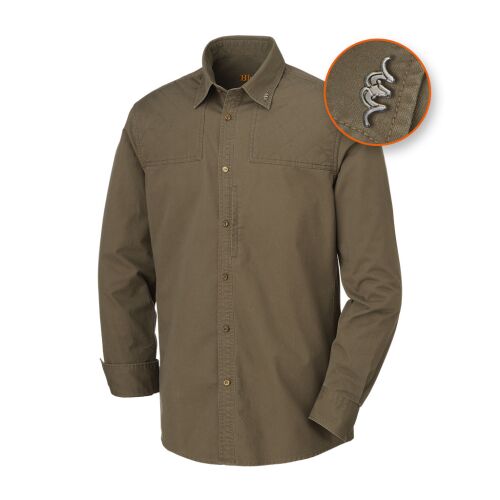 Blaser Herren Hemd Twill Modern Fit Benno Dunkel Oliv