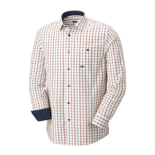 Blaser Herren Hemd Oxford Modern Fit Otwin Marine/ Burned Orange kariert