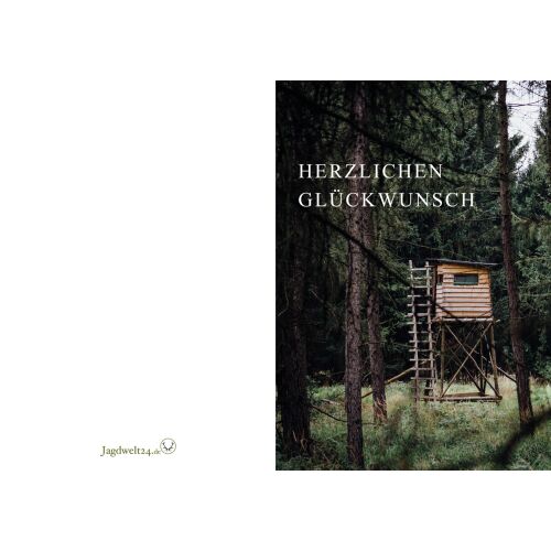 Grußkarte "Hochsitz" Herzlichen Glückwunsch