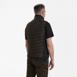 Deerhunter Herren Weste Moor Wattiert mit Strick Brown Leaf L
