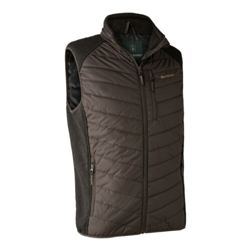 Deerhunter Herren Weste Moor Wattiert mit Strick Brown...