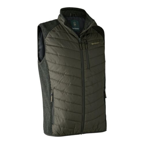 Deerhunter Herren Weste Moor Wattiert mit Strick Timber 2XL