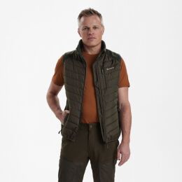 Deerhunter Herren Weste Moor Wattiert mit Strick Timber 2XL