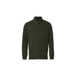 Chevalier Herren Cardigan Fjord Plated Wool Grn