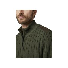 Chevalier Herren Cardigan Fjord Plated Wool Grn