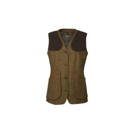 Chevalier Damen Tweed Schie&szlig;weste Hawick Braun 40W