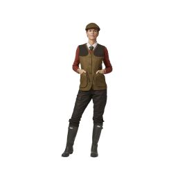 Chevalier Damen Tweed Schie&szlig;weste Hawick Braun 40W