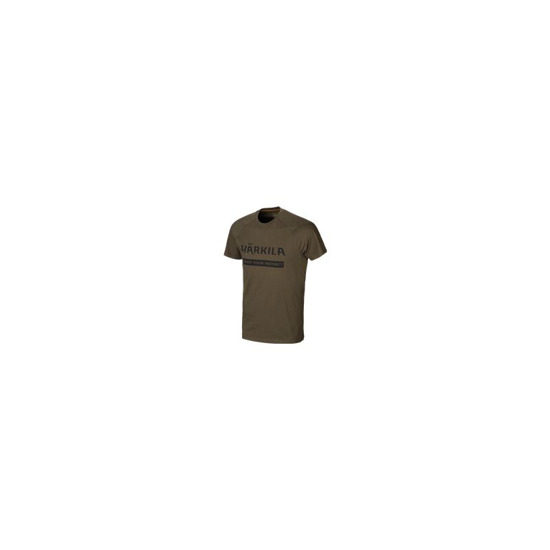 Hrkila Logo T-Shirt 2er Pack Willow green/Slate brown