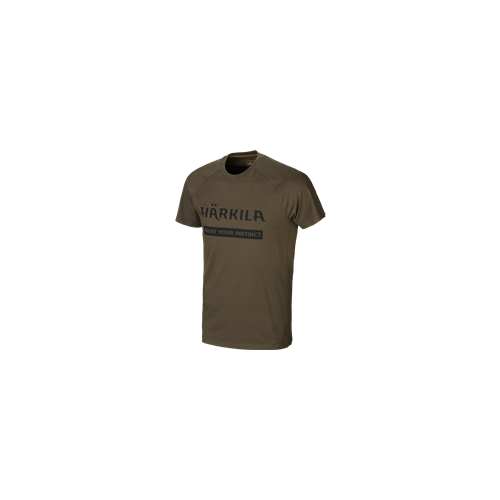 Härkila Logo T-Shirt 2er Pack Willow green/Slate brown