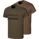 Härkila Logo T-Shirt 2er Pack Willow green/Slate brown