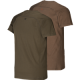 Härkila Logo T-Shirt 2er Pack Willow green/Slate brown M