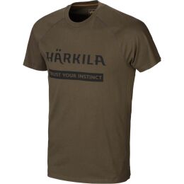 H&auml;rkila Logo T-Shirt 2er Pack Willow green/Rustique brown