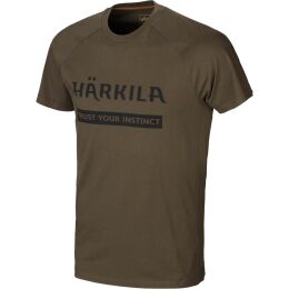 H&auml;rkila Logo T-Shirt 2er Pack Willow green/Rustique brown M