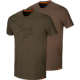 Härkila Graphic T-Shirt 2er Pack Willow green/Slate brown