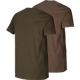 Härkila Graphic T-Shirt 2er Pack Willow green/Slate brown