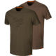 Härkila Graphic T-Shirt 2er Pack Willow green/Slate brown XL