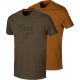 Härkila Graphic T-Shirt 2er Pack Willow green/Rustique Clay