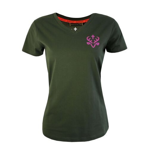 Jagdstolz Damen T-Shirt Girlie Small Logo Pink