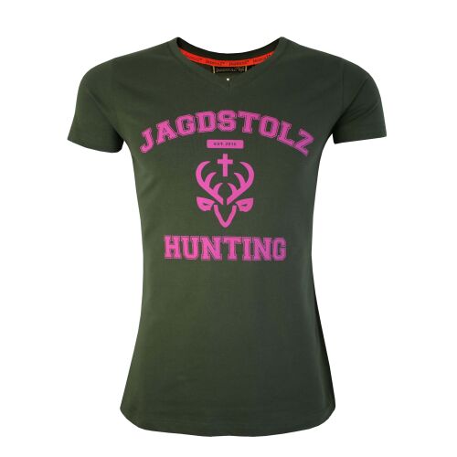 Jagdstolz Damen T-Shirt Girlie College Pink